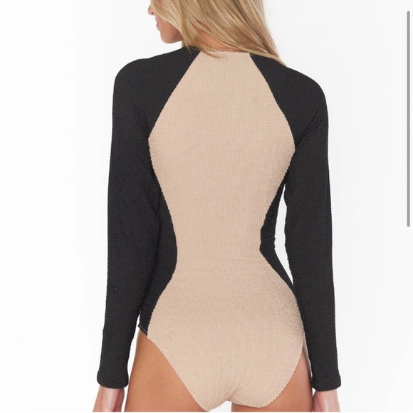 NWOT Show Me Your Mumu Surfside Scrunch One Piece Long Sleeve Swim Suit - Picture 2 of 6